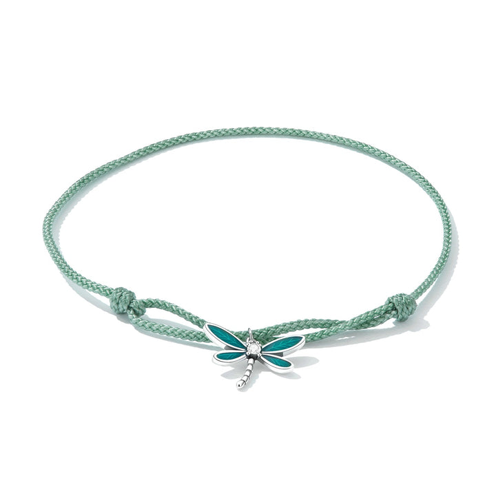 925 Sterling Silver Adjustable Bracelet with CZ and Enamel in Oxidized Finish for Women