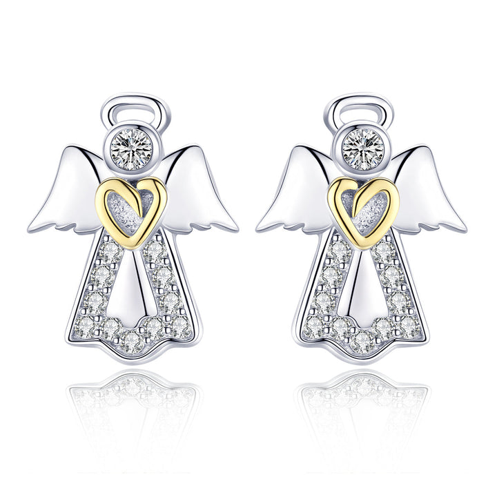 925 Sterling Silver Plated Platinum Gold Earrings for Women