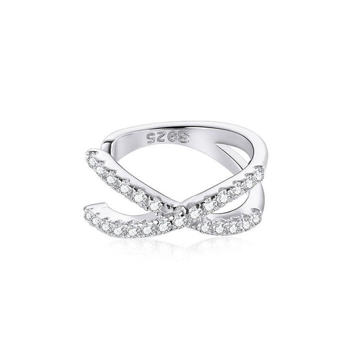 925 Sterling Silver Earrings with Pavé Setting CZ - 1.2cm Diameter
