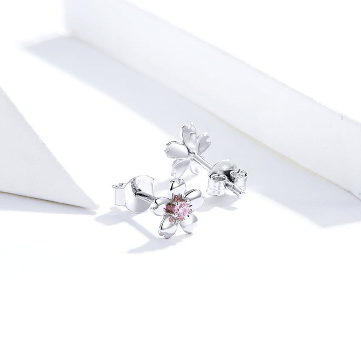 925 Sterling Silver Earrings with CZ in Pavé Setting