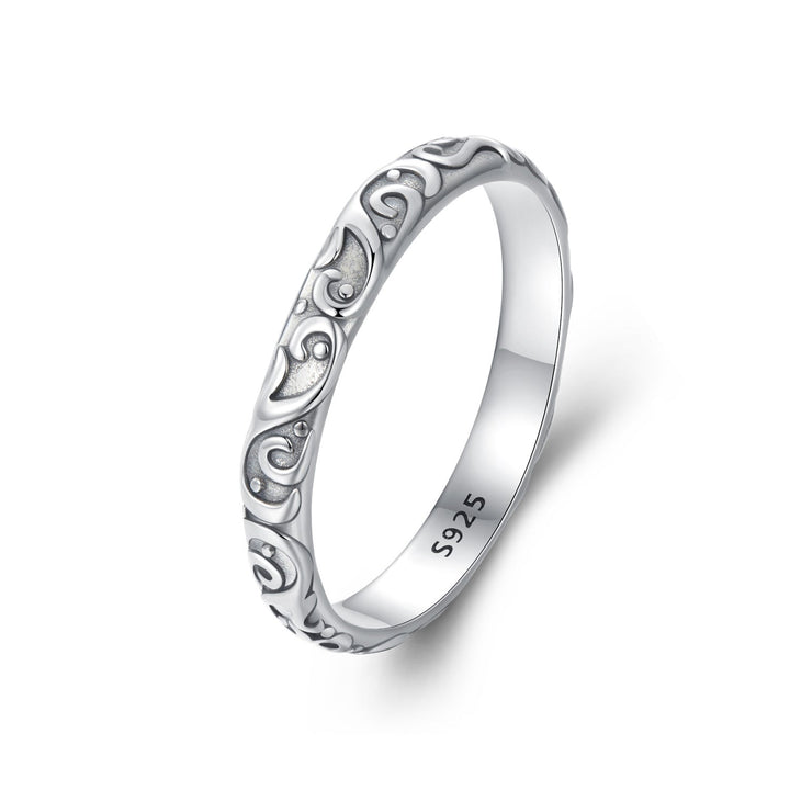 925 Sterling Silver Oxidized 2.8mm Band Ring Size 6.0 for Women