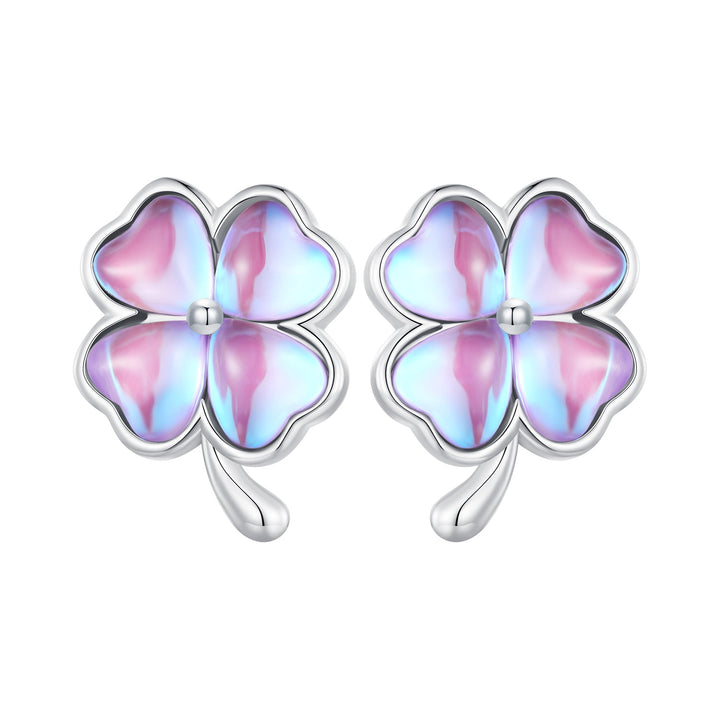 925 Sterling Silver Transparent Glass Earrings for Women