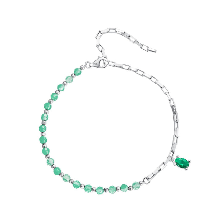 925 Sterling Silver Bracelet with Pavé Setting CZ - 210mm - for Women
