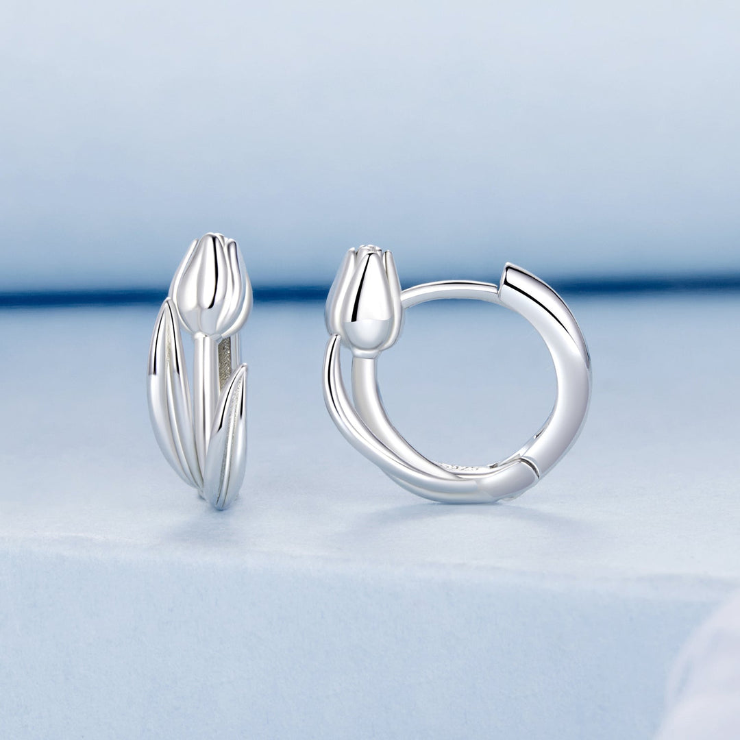 925 Sterling Silver White Gold Plated Earrings for Women