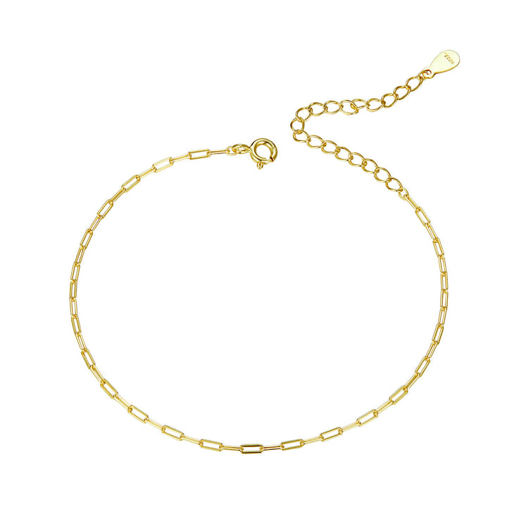 925 Sterling Silver &amp; Plated Platinum Bracelet - 17+5cm Length