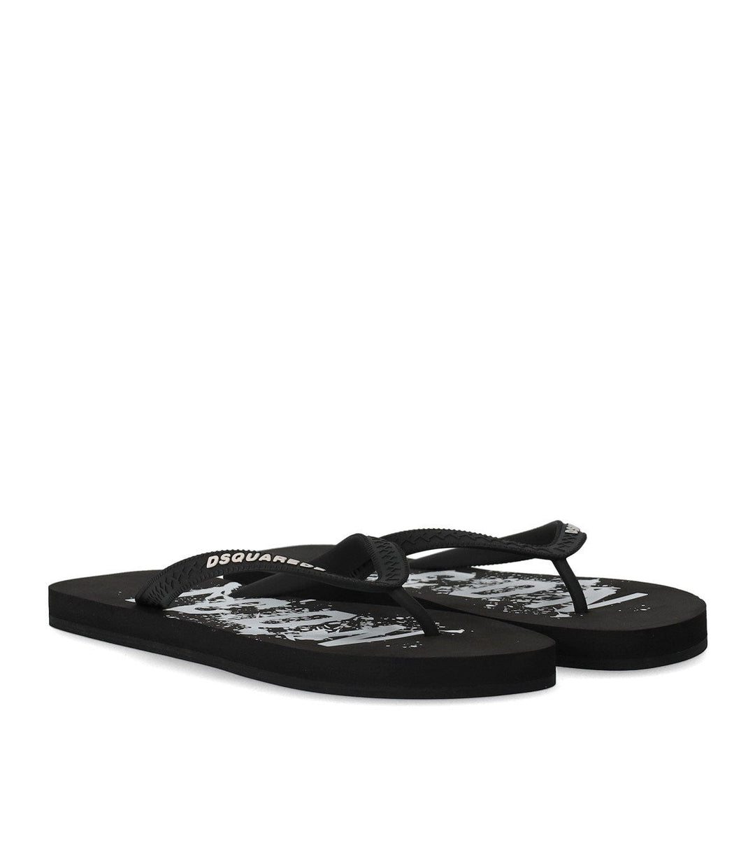 Dsquared2 Icon Splash Black Flip Flops