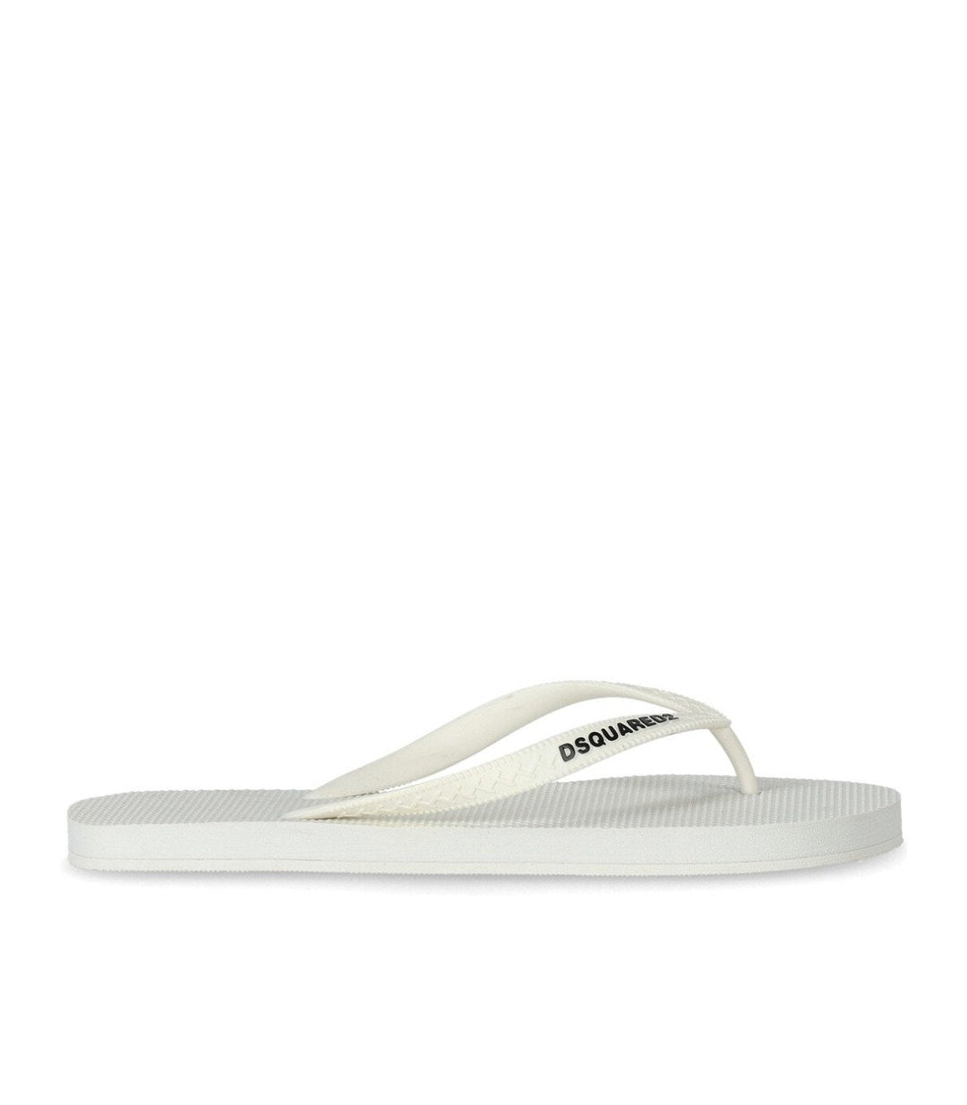 Dsquared2 White Flip Flops With Logo
