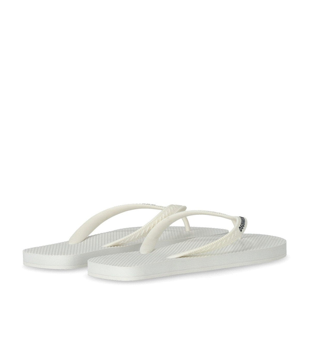 Dsquared2 White Flip Flops With Logo