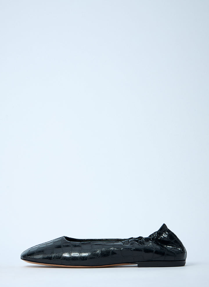 Dries Van Noten Women Croc-Embossed Ballerina Flats