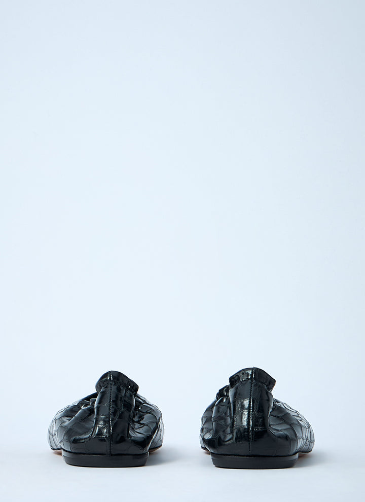 Dries Van Noten Women Croc-Embossed Ballerina Flats