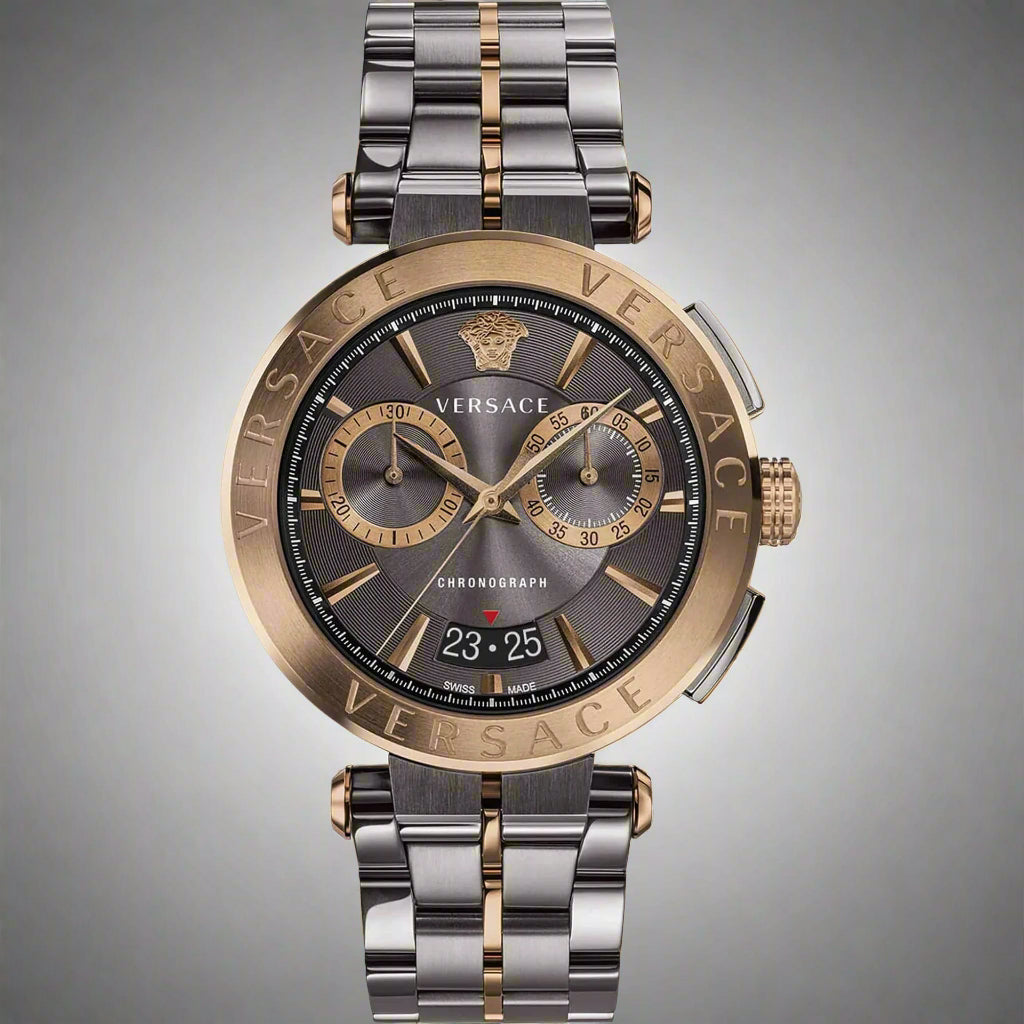 Versace men's grey dial chronograph day date Watches