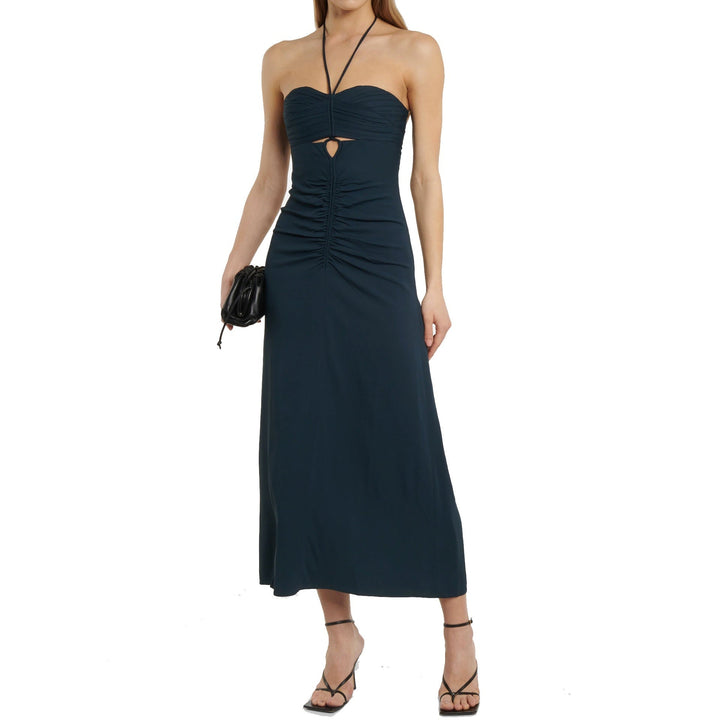 Self-Portrait Cut-Out Ruched Maxi Dress Women