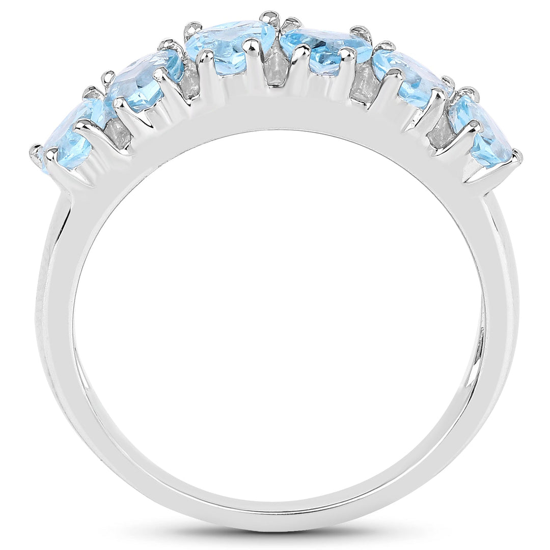 1.68 Carat Genuine Swiss Blue Topaz .925 Sterling Silver Ring