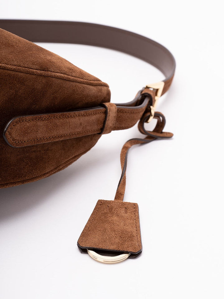 Prada Women `Prada Demi-Lune` Large Suede Shoulder Bag