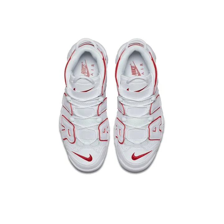 Nike Air More Uptempo White Varsity Red Outline