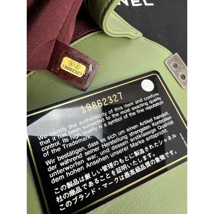 Chanel Medium Boy Flap light green calfskin bag – STORE 7994