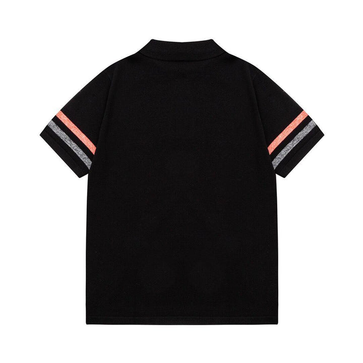 Thom Browne Black T-Shirt with Collar