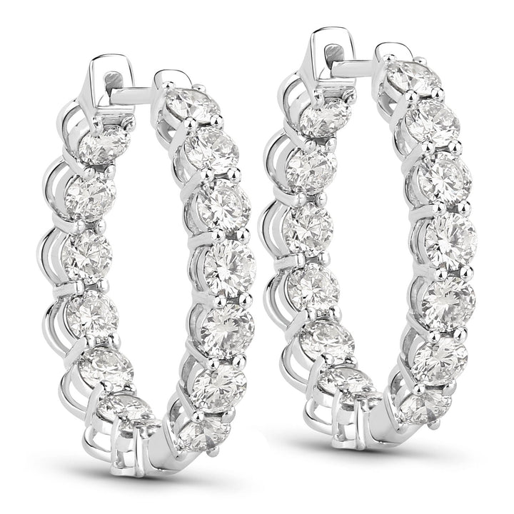 2.52 Carat Genuine Lab Grown Diamond 14K White Gold Earrings