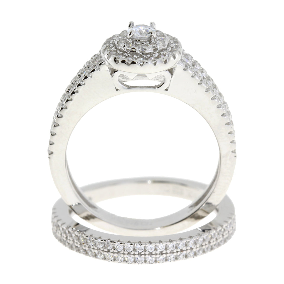 Cubic Zirconia CZ SS Bridal Sterling Silver