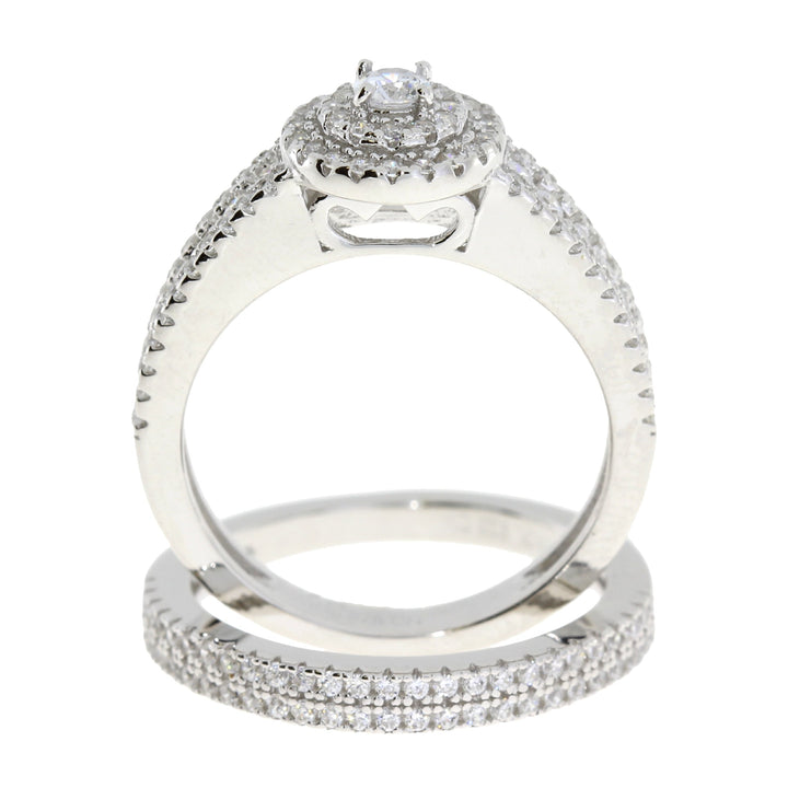 Cubic Zirconia CZ SS Bridal Sterling Silver