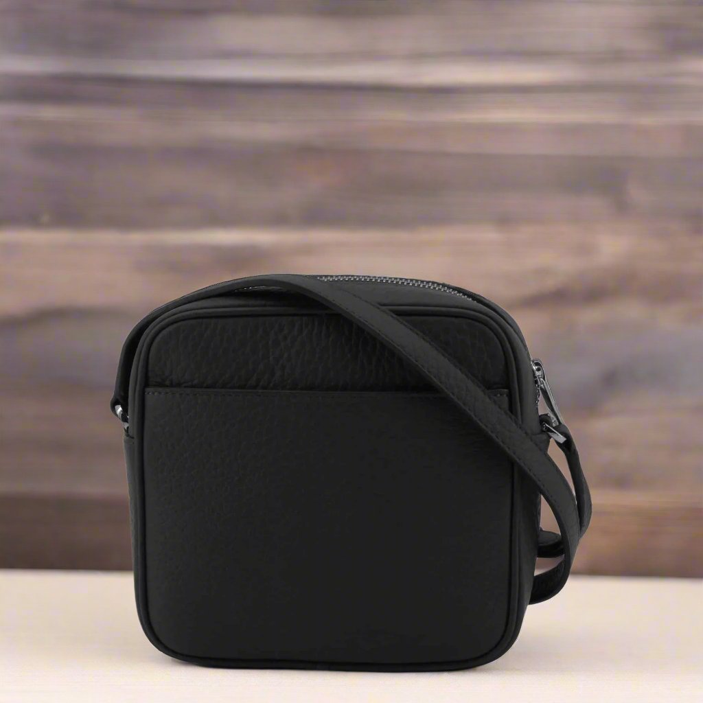 FURLA black leather Crossbody Bags
