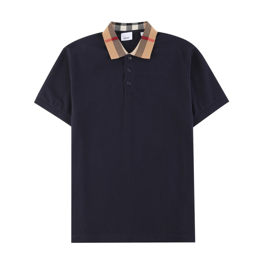 Burberry Check collar polo shirt