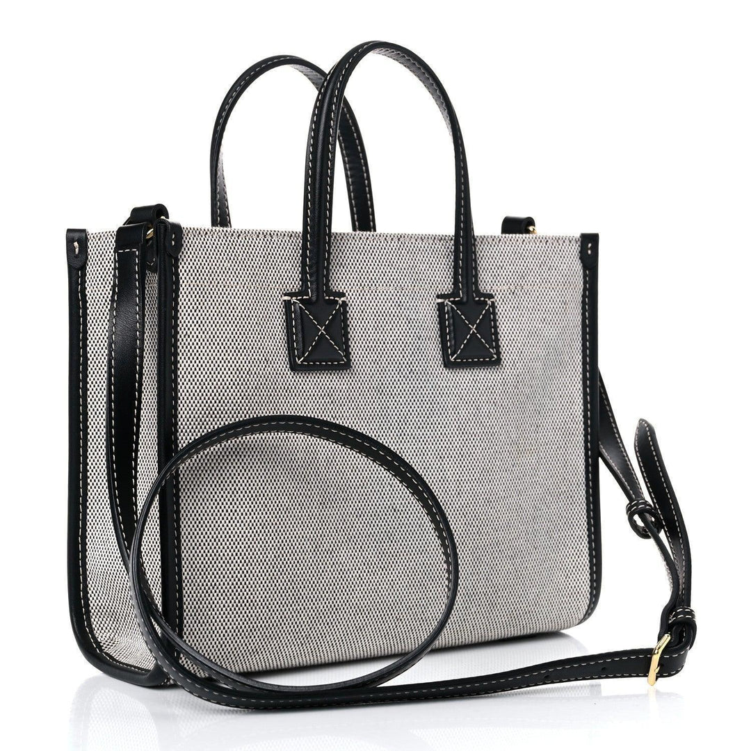 Burberry Canvas Smooth Calfskin Mini Two Tone Freya Tote