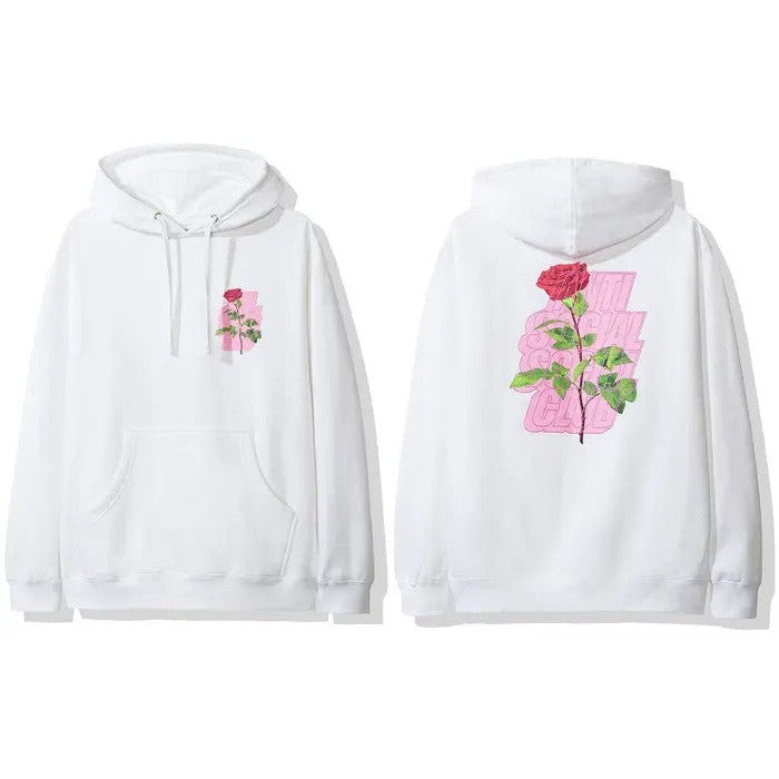 Anti Social Social Club Blocked Logo Plant Me White Hoodie in hand