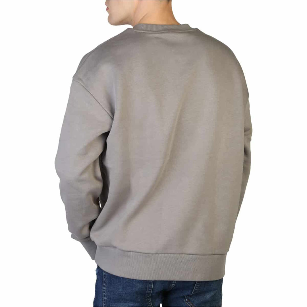 Calvin Klein men's grey Sweatshirt with front patch logo