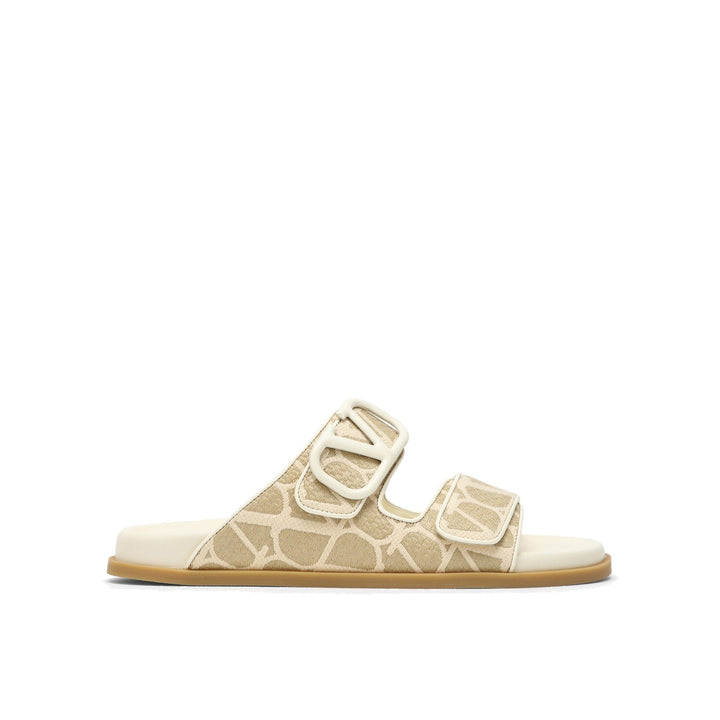 Valentino Garavani Toile Iconographe Flat Sandals Women