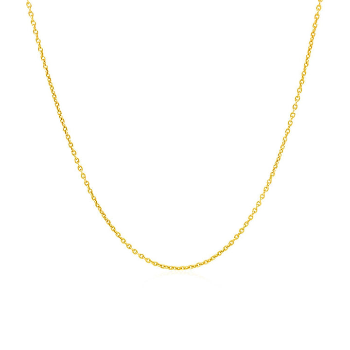 14k Yellow Gold Round Cable Link Chain 1.1mm