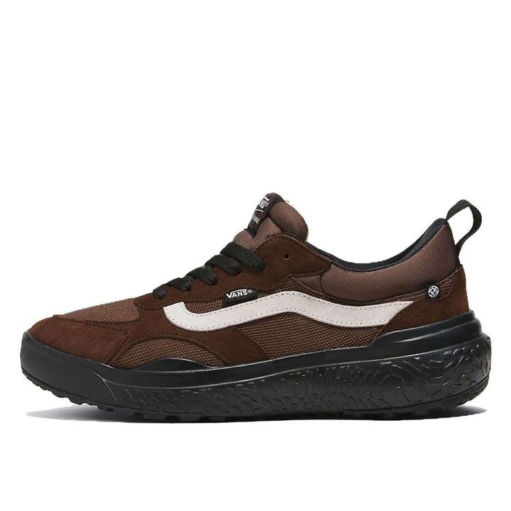 Vans brown, white low top unisex leather sneakers
