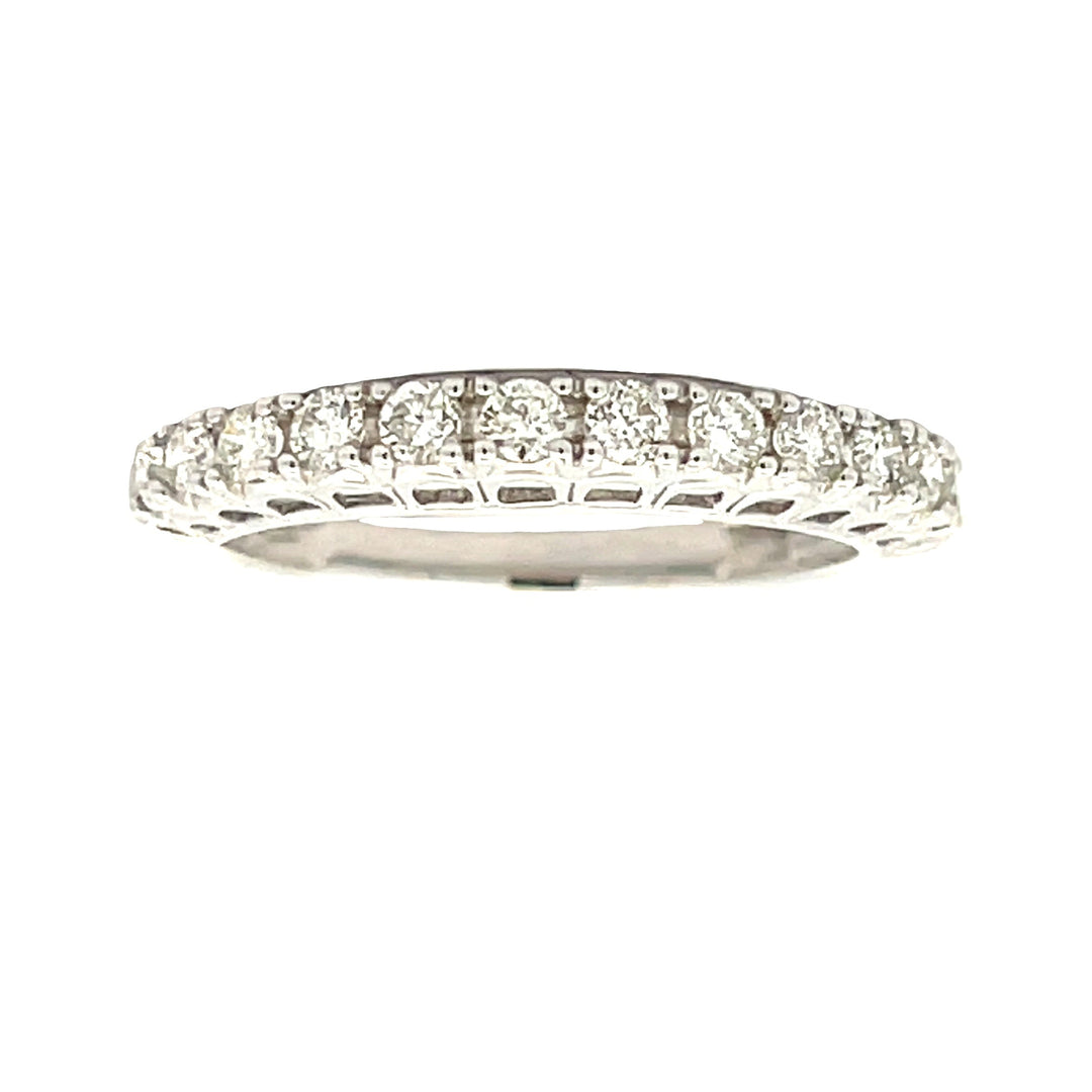 .50ct Diamond Wedding Band Ring 14KT White Gold