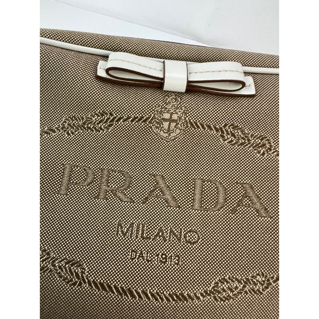 Prada Khaki Canvas Camera Crossbody Bag