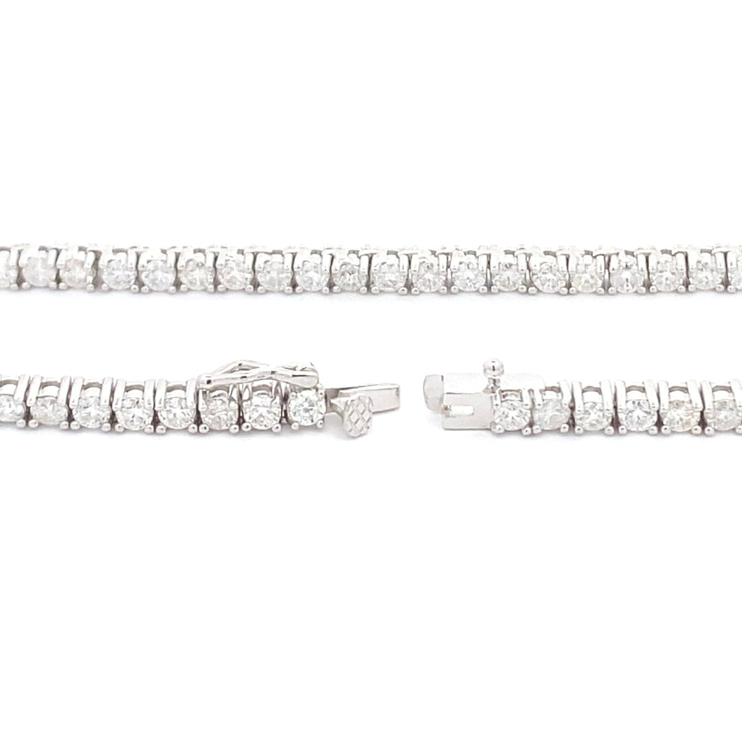 6.85ct Moissanite Tennis Necklace Sterling Silver
