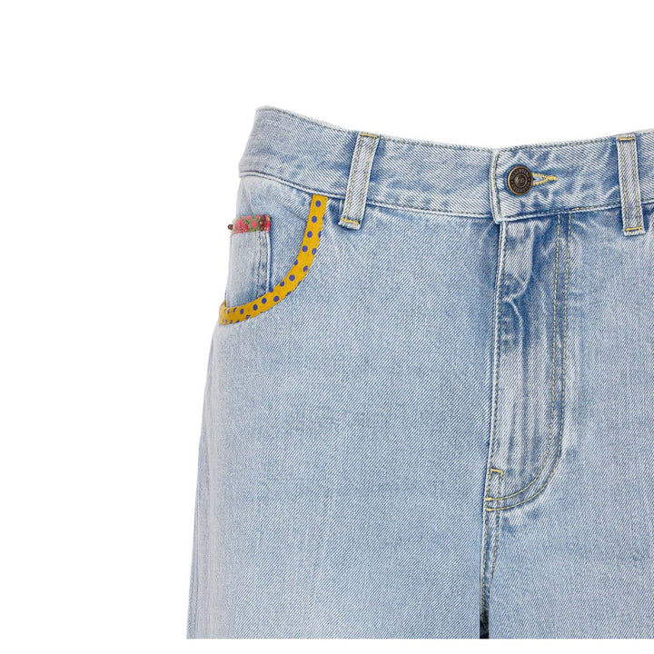 Valentino Garavani Women Embroidered Denim Pants