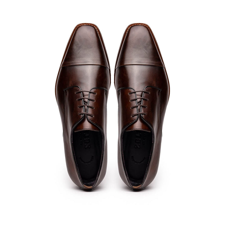 25-550-CST ENZO Italian Calfskin Cap Toe Chestnut