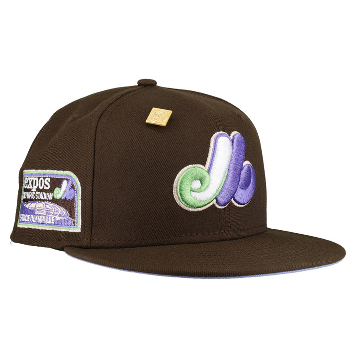 Montreal Expos Brown Olympic Stadium Patch 59Fifty Fitted Hat