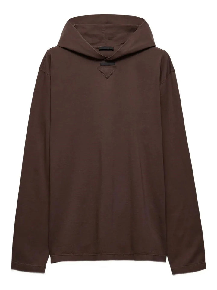 Prada Men Cotton Hooded T-Shirt