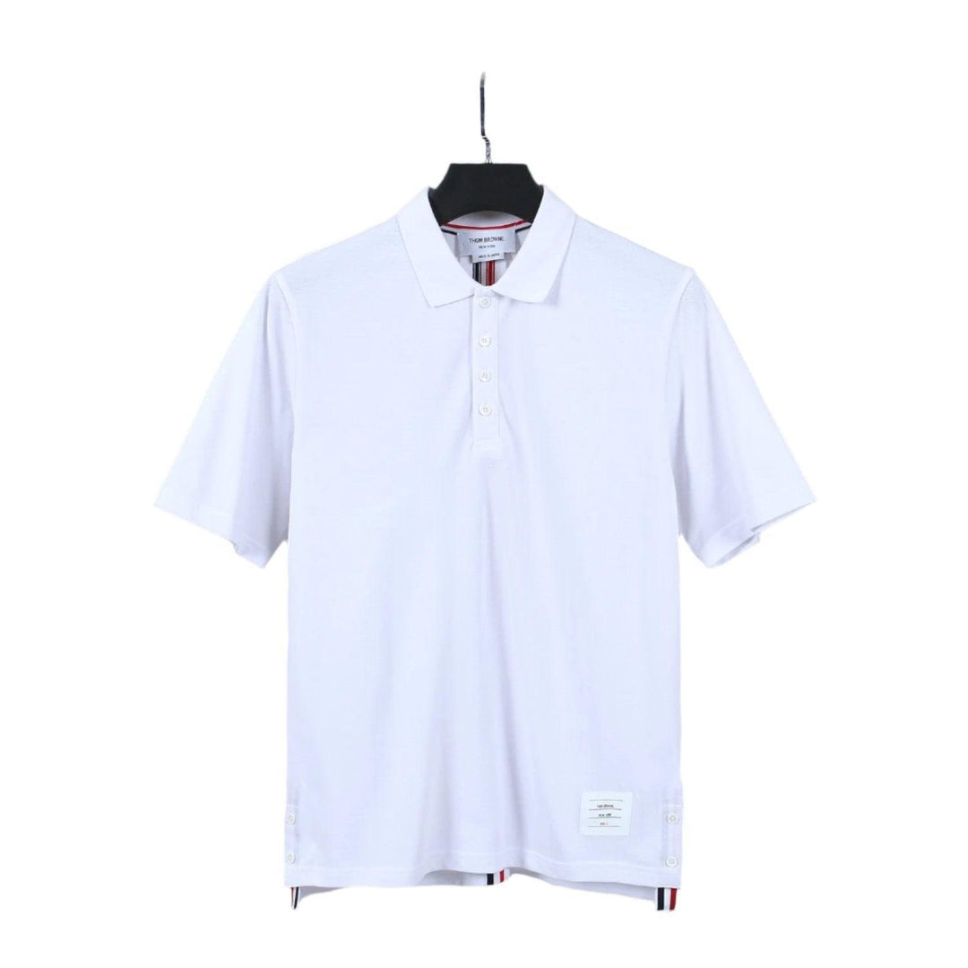 Thom Browne White T-Shirt with Collar