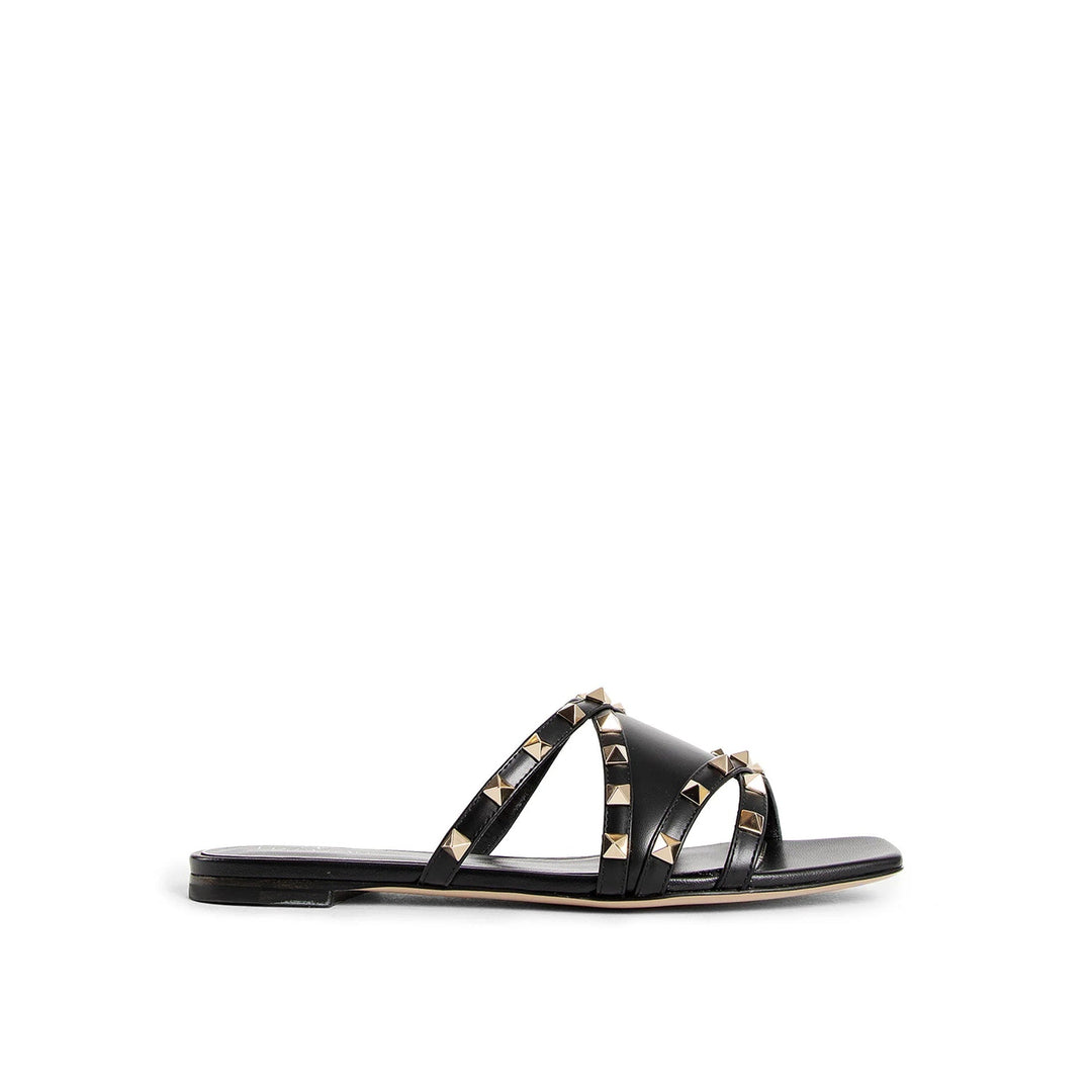 Valentino Garavani Rockstud Leather Flat Sandals Women