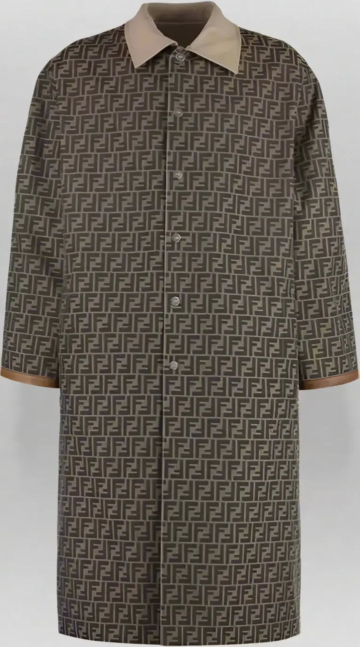 FENDI men's beige Reversible Trench Coat