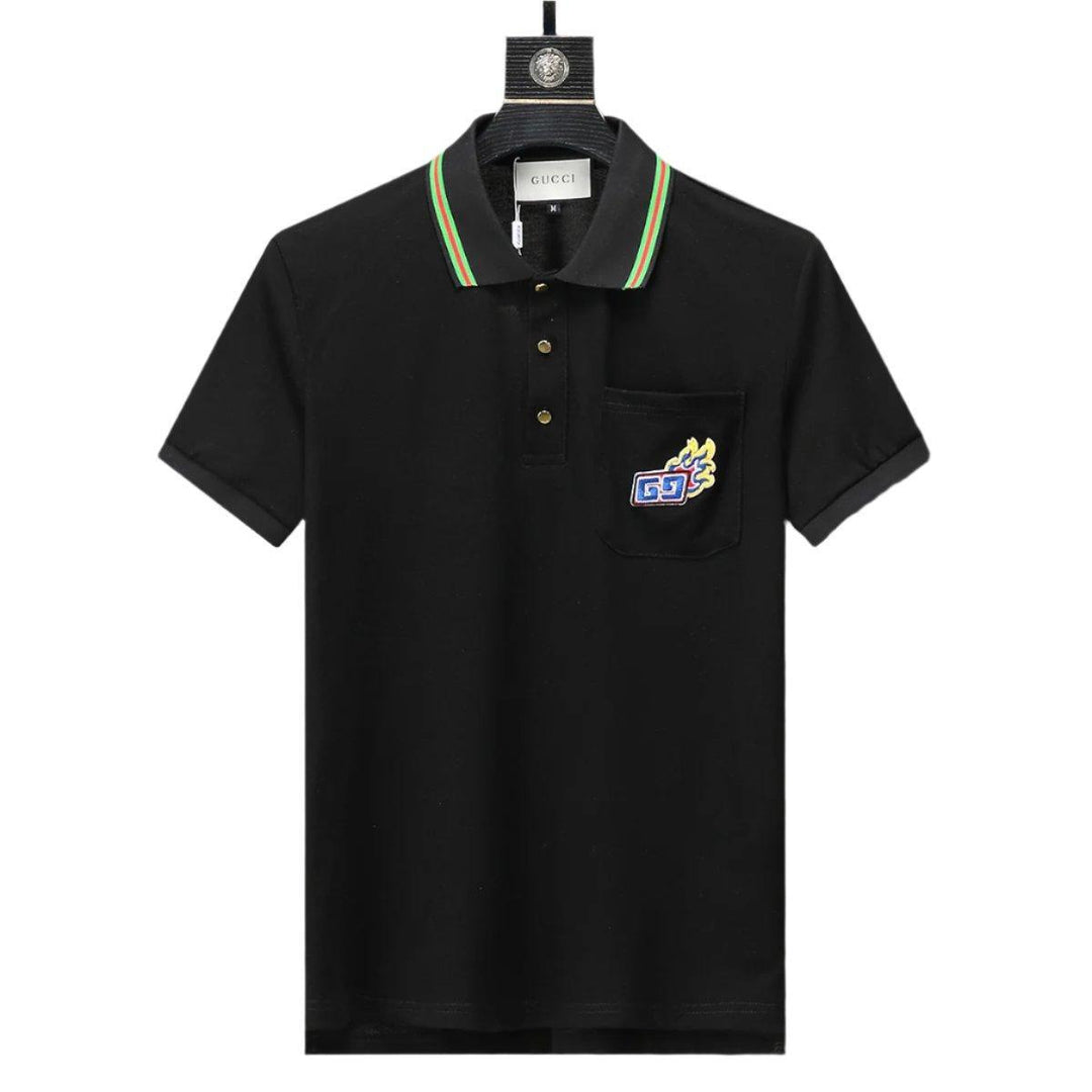 Gucci Black T-shirt with a collar