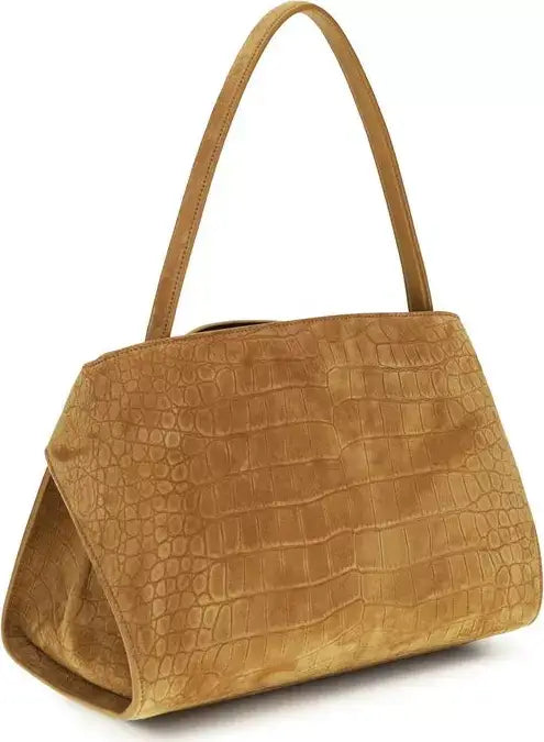 Ferragamo Medium Hug Soft Brown Goatskin Shoulder Bag
