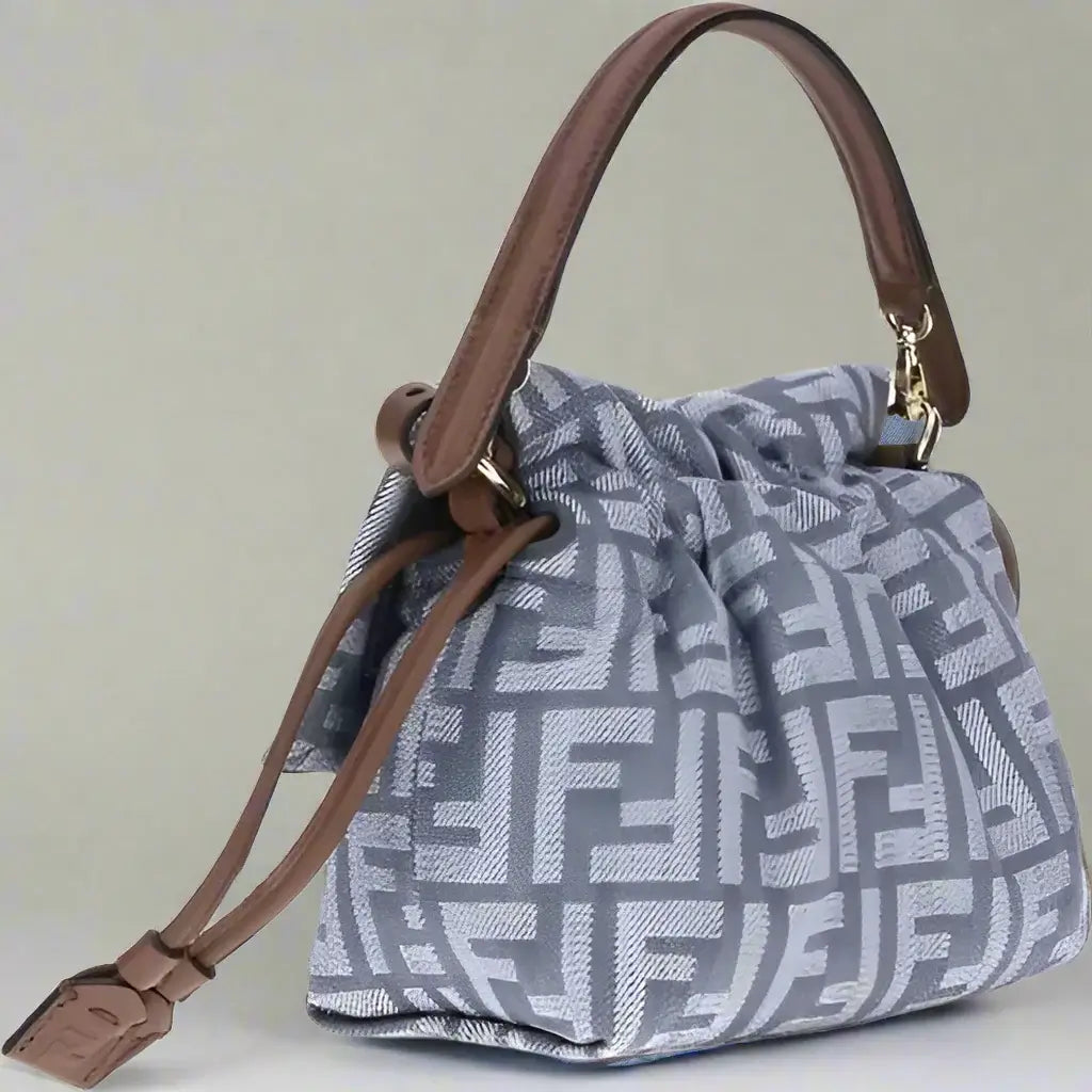 FENDI women's blue Small Mamma Baguette Shoulder Bag