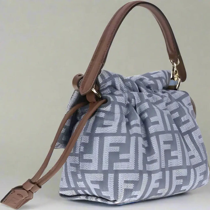 FENDI women's blue Small Mamma Baguette Shoulder Bag