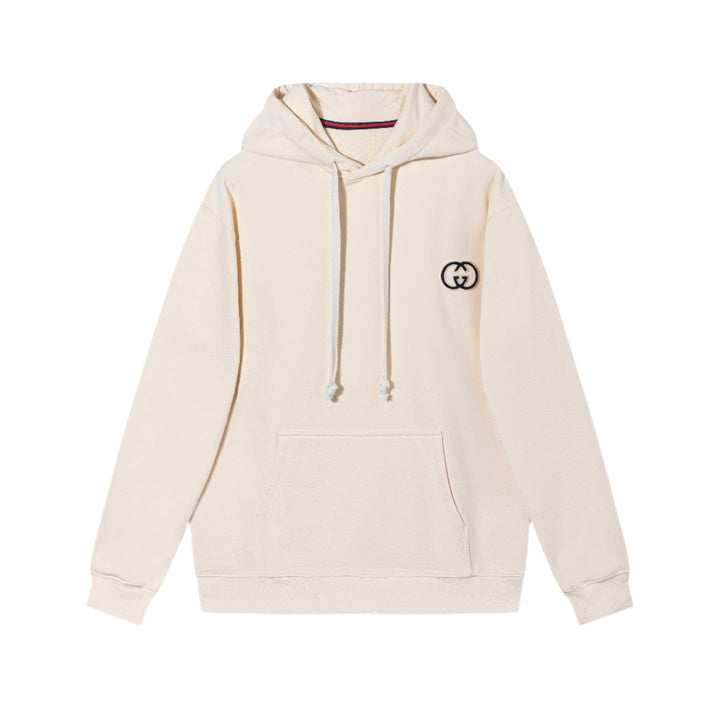 Gucci Cotton jersey hooded sweatshirt Beige