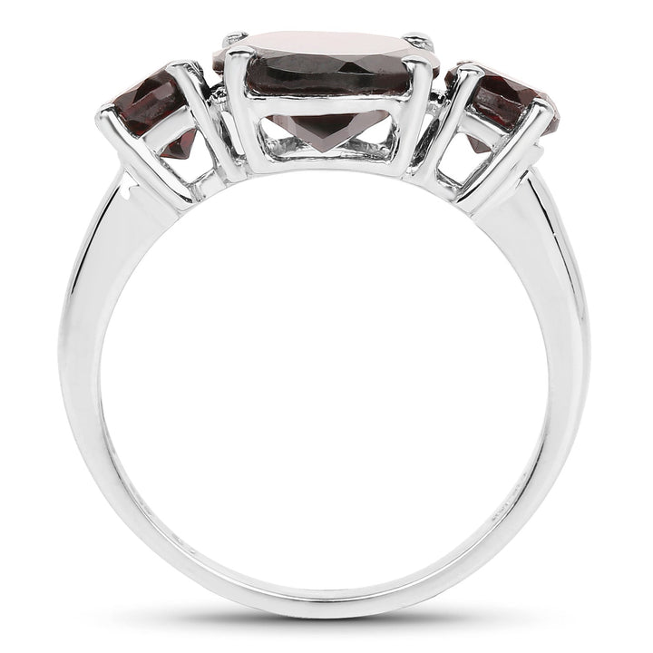 5.01 Carat Genuine Garnet .925 Sterling Silver Ring