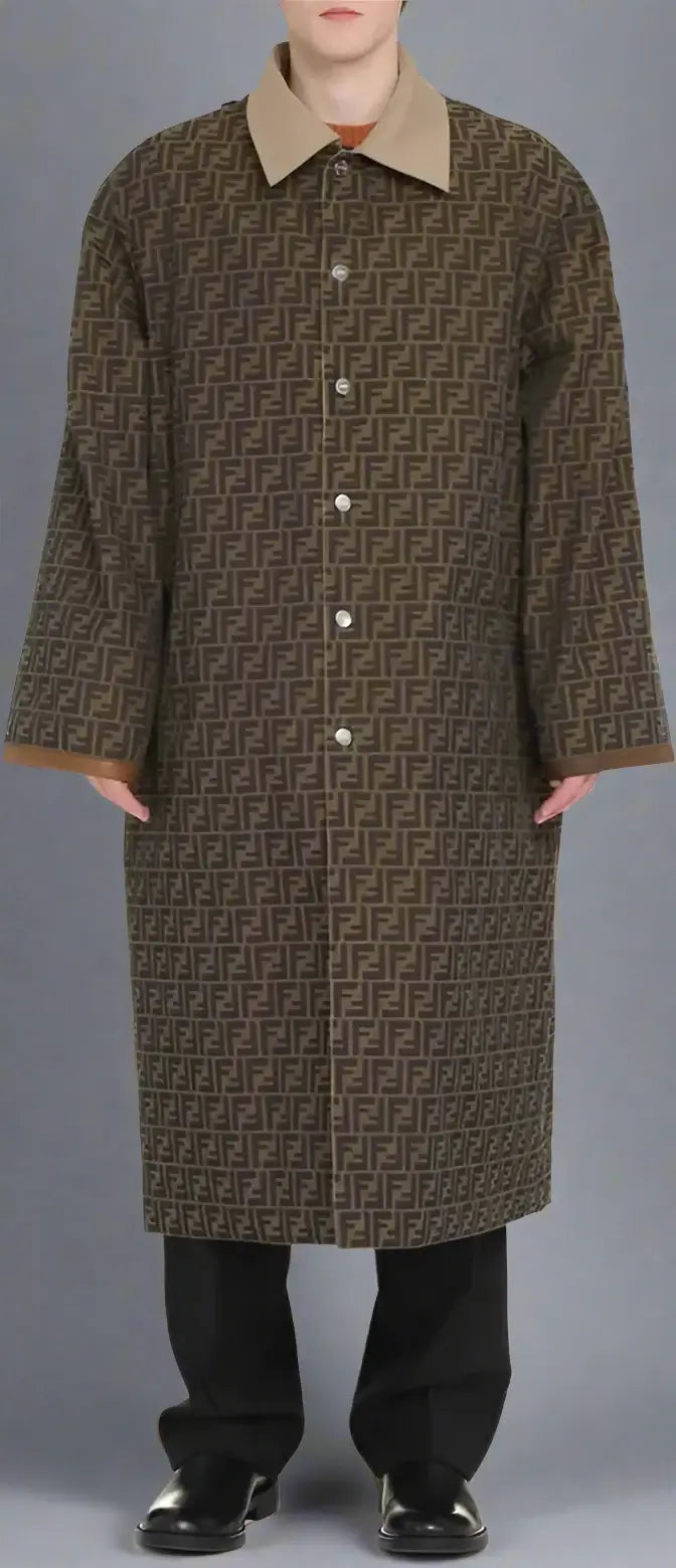 FENDI men's beige Reversible Trench Coat