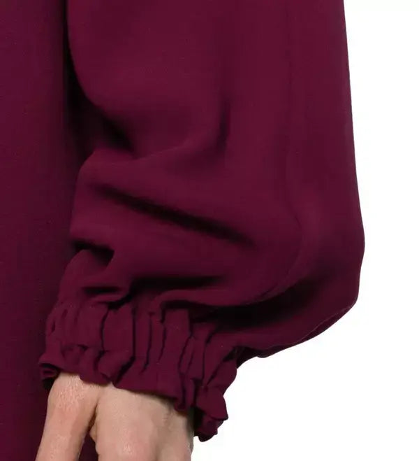 FENDI red burgundy Cady Silk Dress
